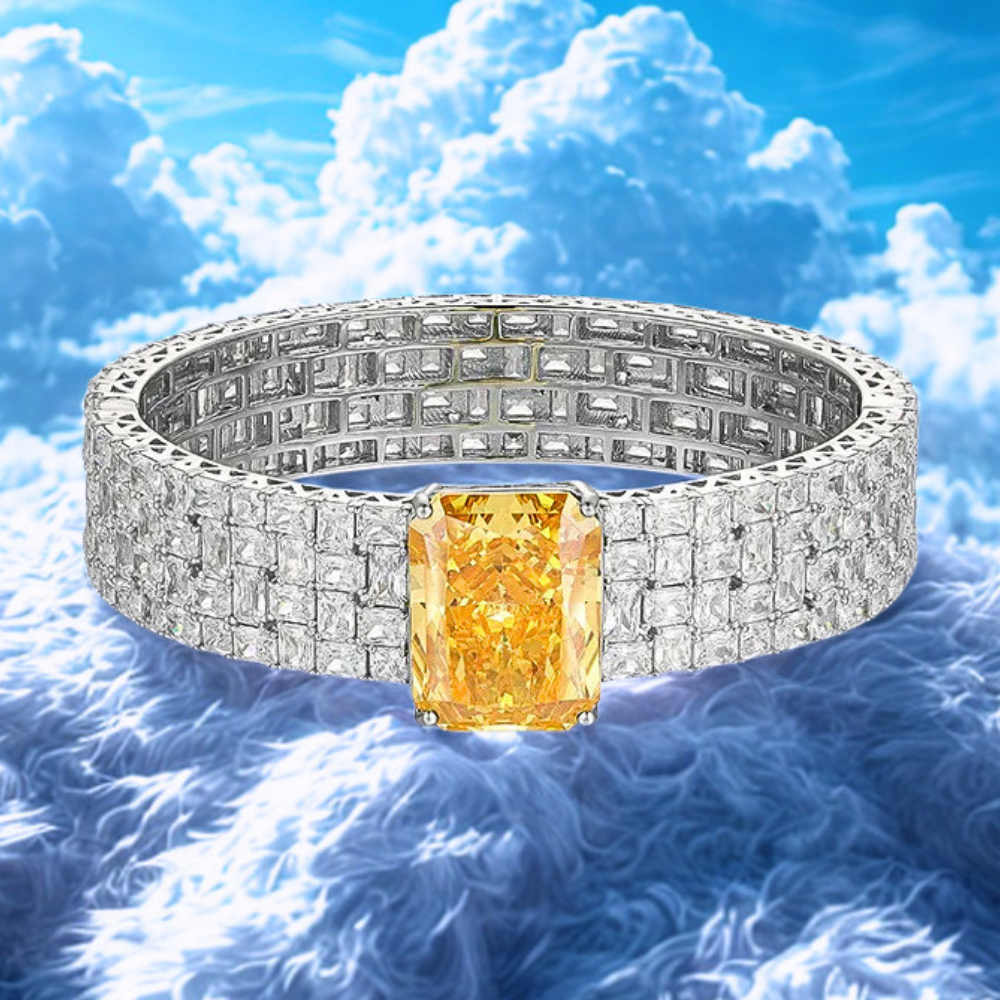 Bracciale Rigido a Fascia con Gemme Premium