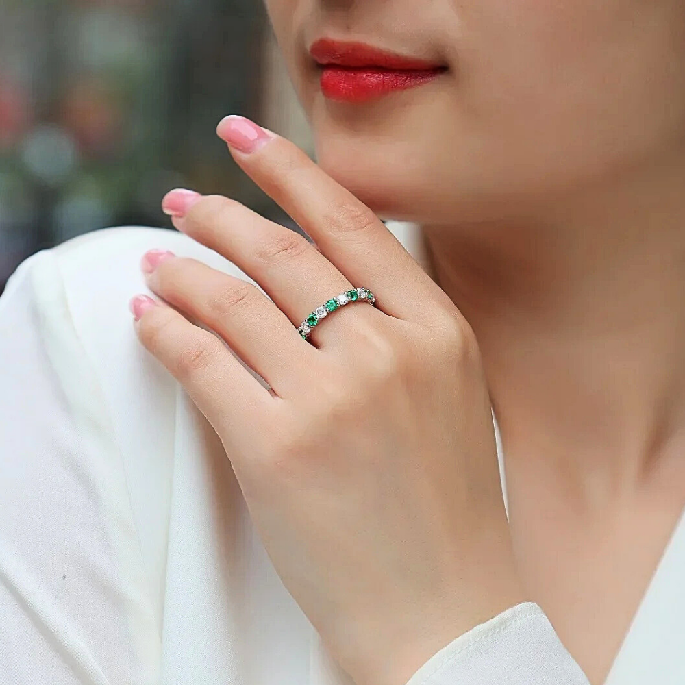 Eternity con Moissaniti Bicolore da mm 3,00