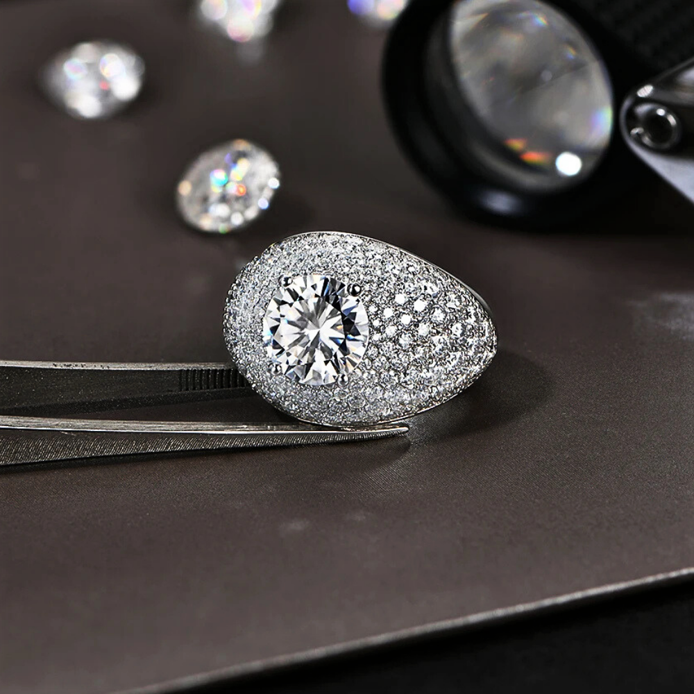 Fascione Bombato con Moissanite D Color VVS1 da ct 3,00