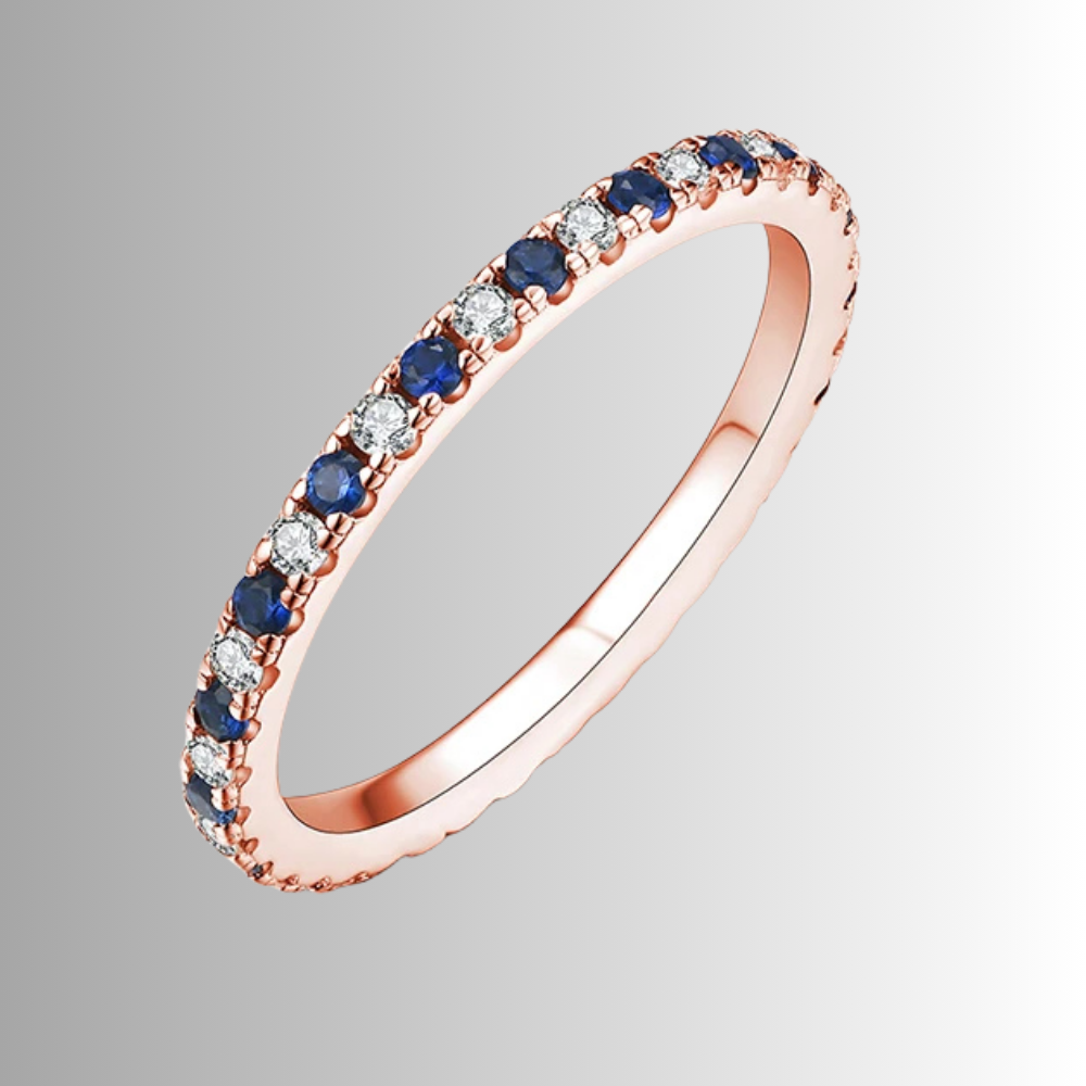 Eternity Bicolore in Moissaniti da mm 1,50