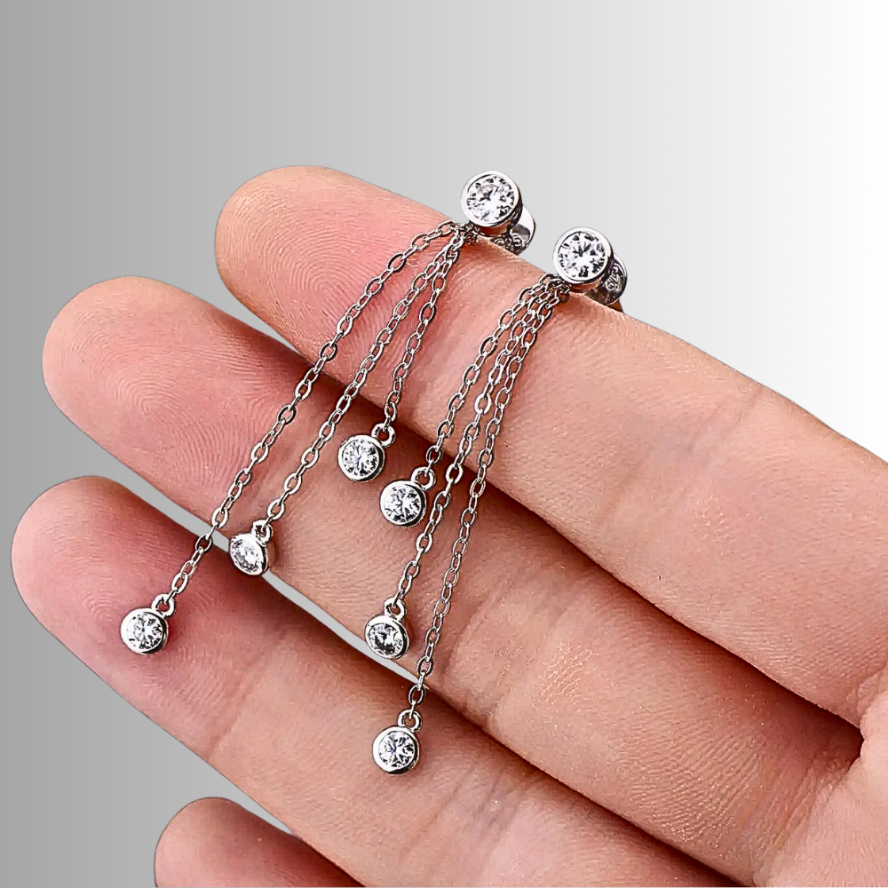 Orecchini a Catenelle con Moissaniti