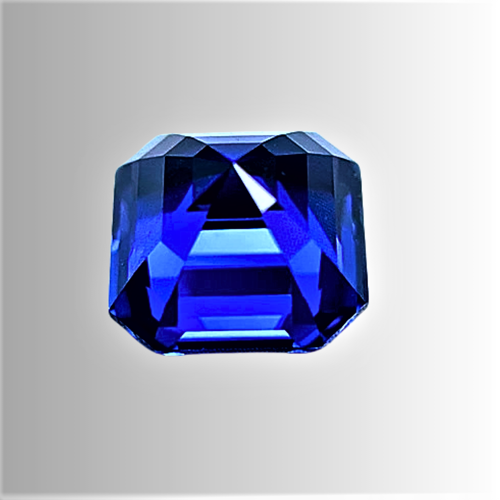 Zaffiro Royal Blue Lab Grown Taglio Asscher Certificato