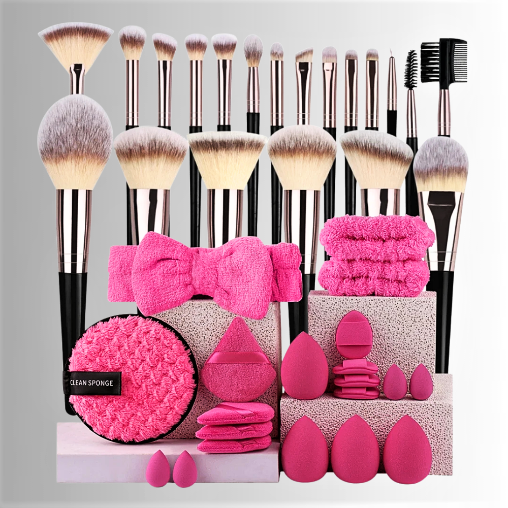 Set Professionale Completo di Pennelli per Make up con Accessori