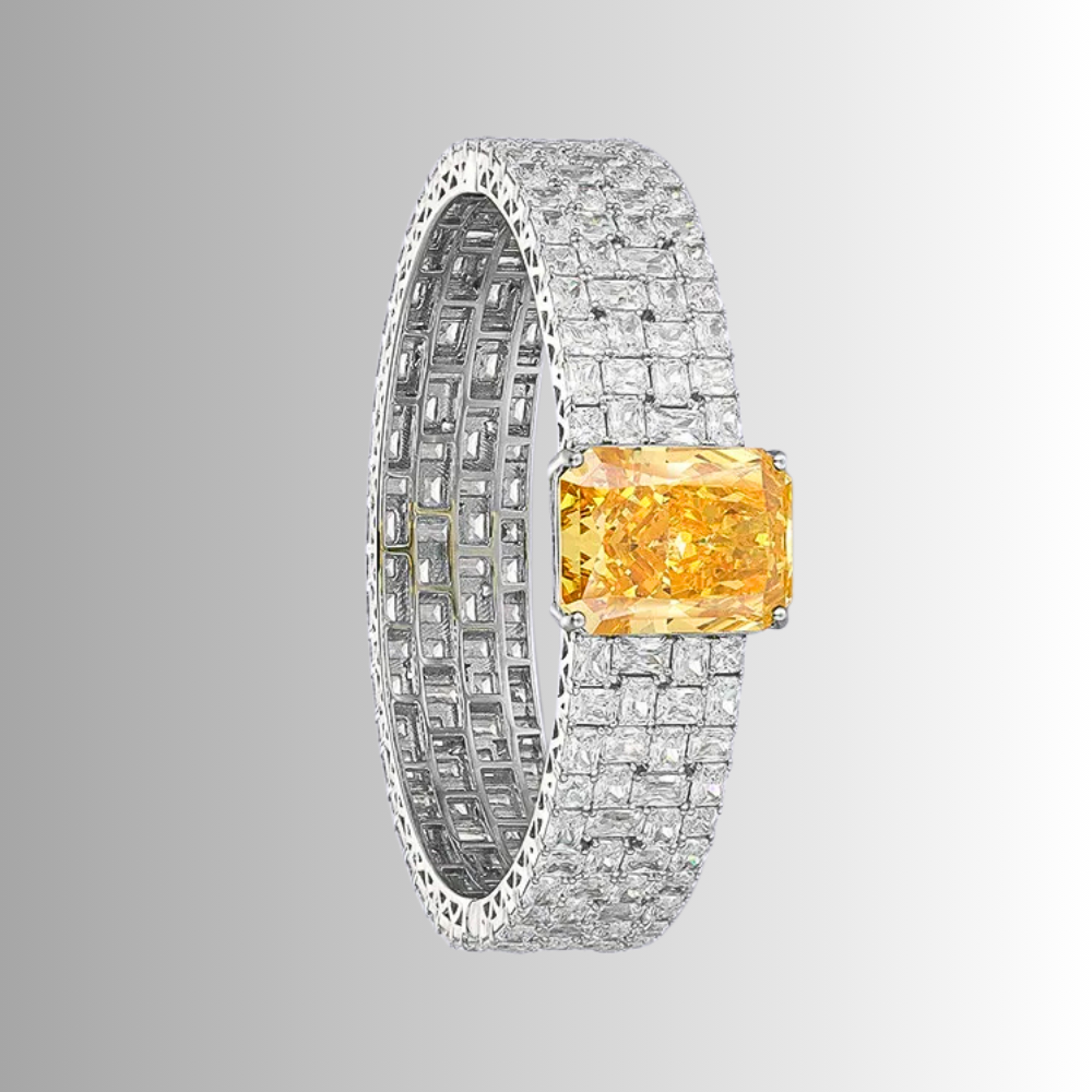 Bracciale Rigido a Fascia con Gemme Premium