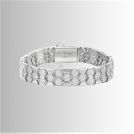 Bracciale a Nido d'Ape con Moissaniti
