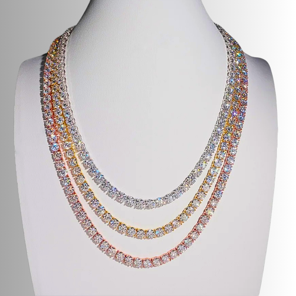 Bracciale  e Collana Tennis con Moissaniti da ct 1.00 cadauna