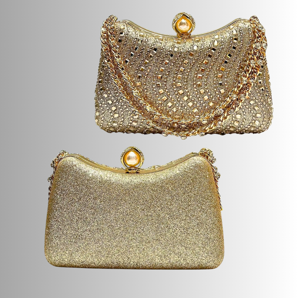 Borsetta da Sera "Dual Glam" con Cristalli e Strass