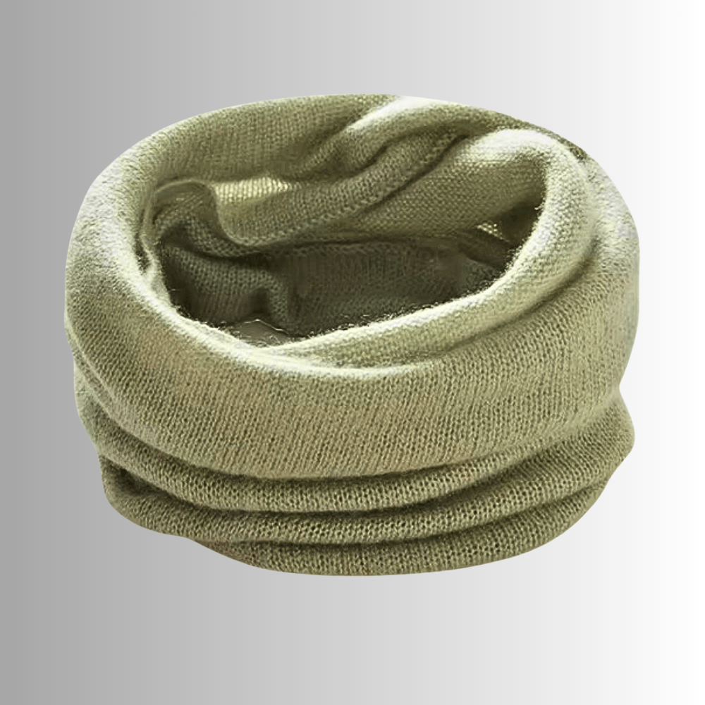 Calentador de cuello 100 % cachemira pura: lujo esencial en color liso 