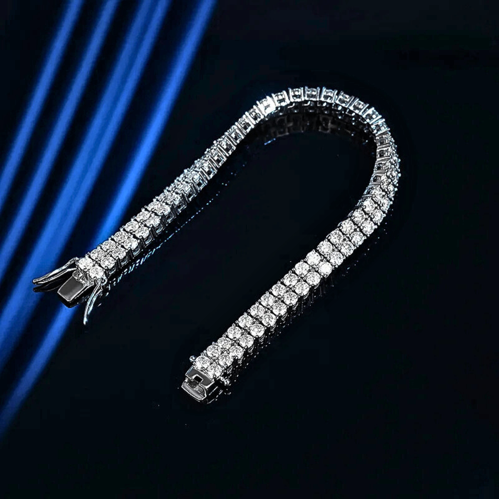 Bracciale a 2 File di Moissaniti