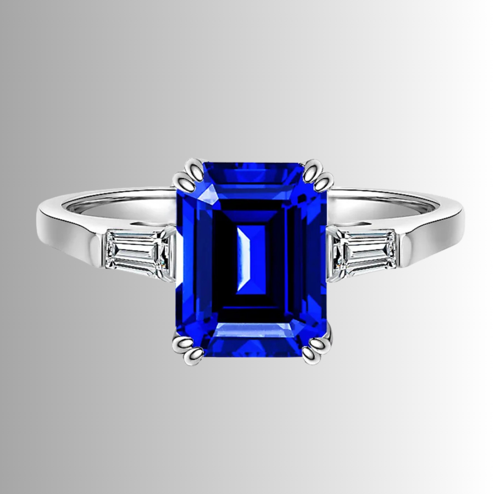 Trilogy con Tanzanite creata in Laboratorio di ct 2,50