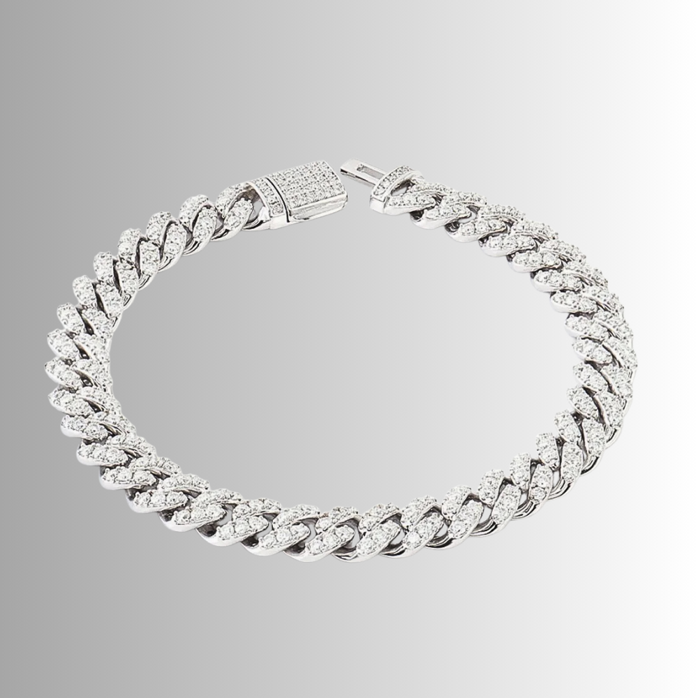 Bracciale e Collana a Maglia Groumette con Moissaniti