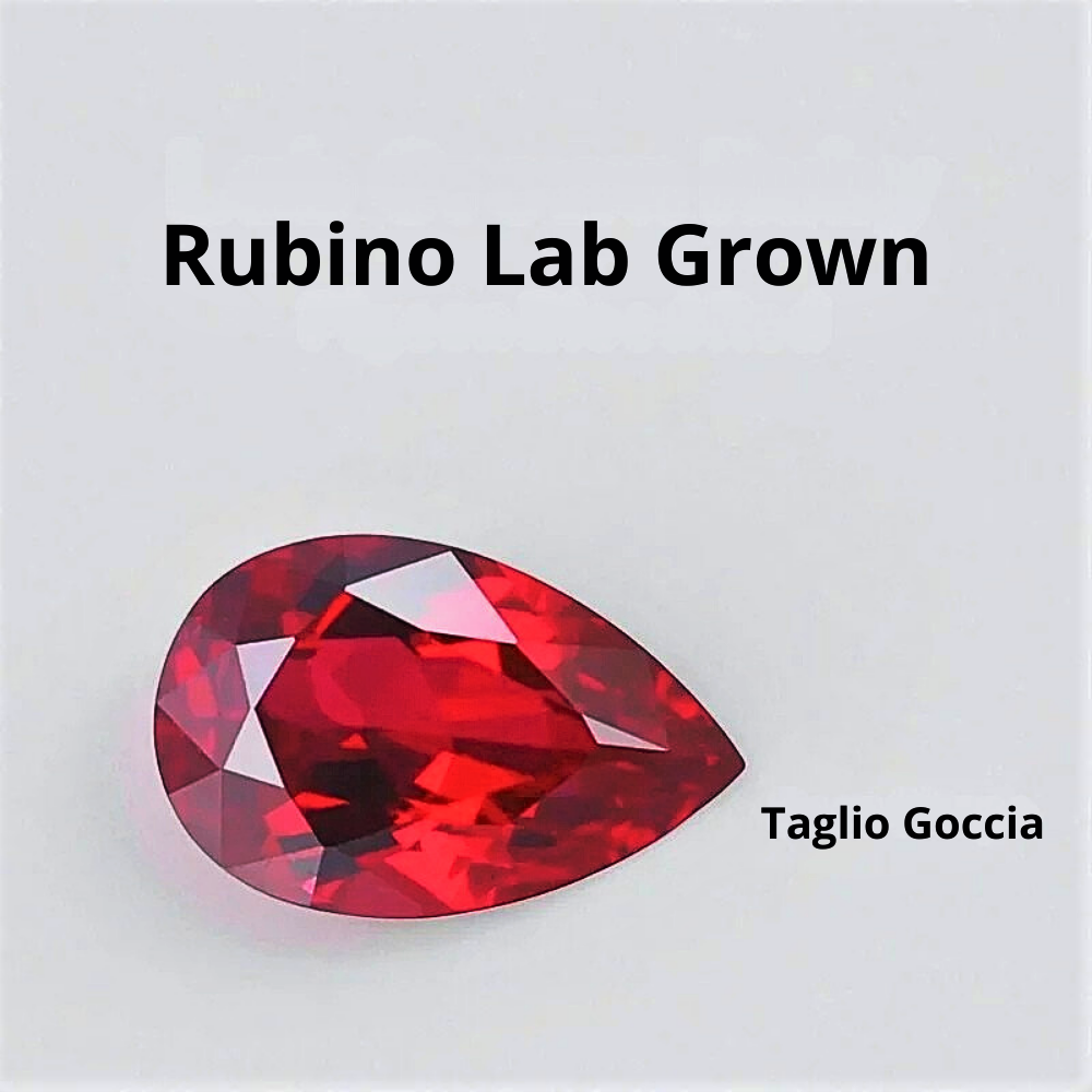 Rubini Lab Grown Taglio Goccia