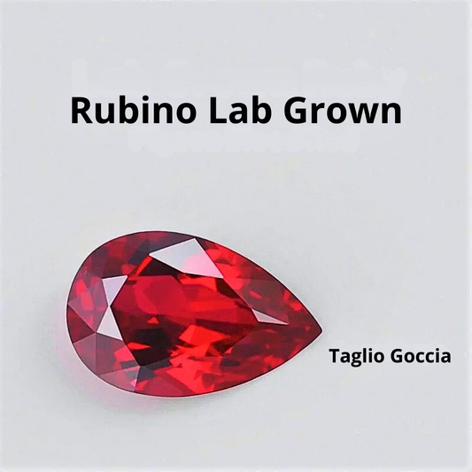 Rubini Lab Grown Taglio Goccia