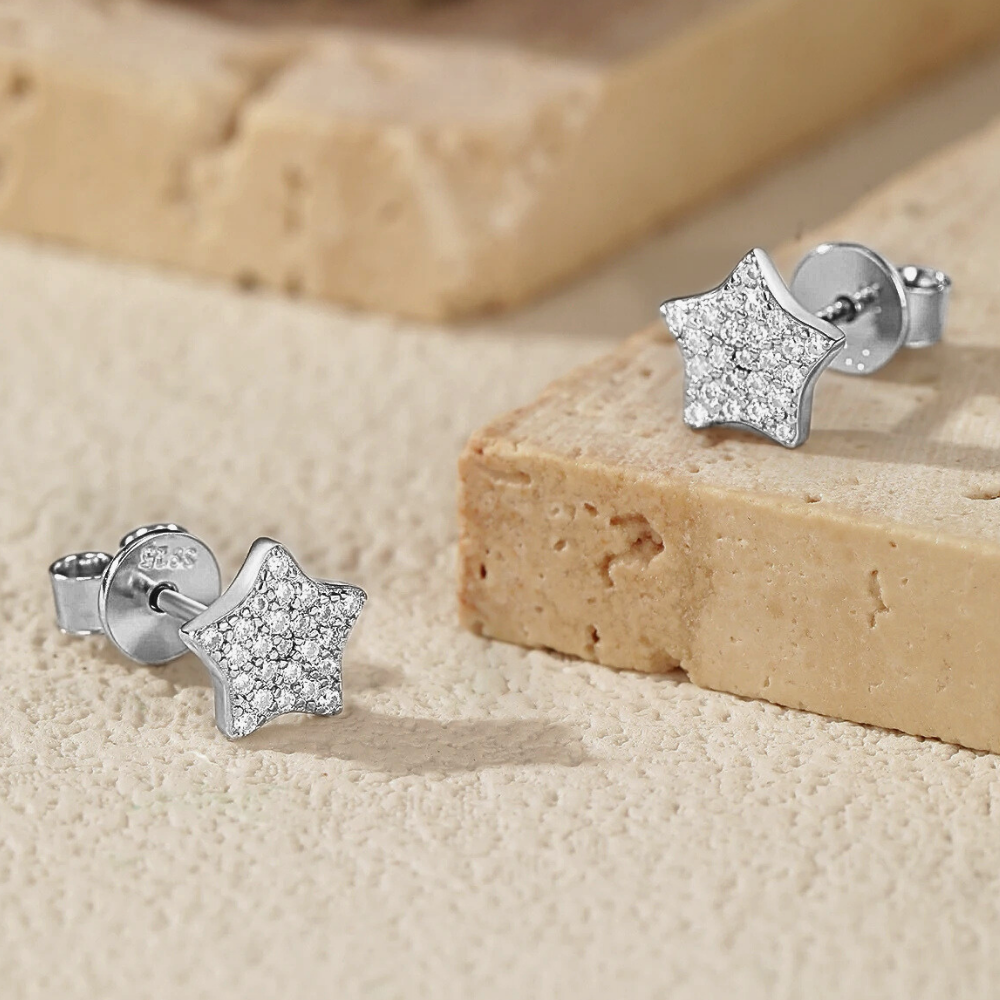 Mini Collezione di Orecchini a Bottone con Moissaniti