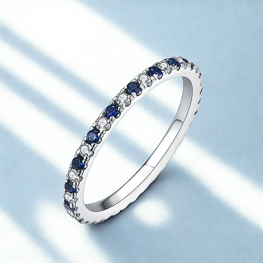 Eternity Bicolore in Moissaniti da mm 1,50