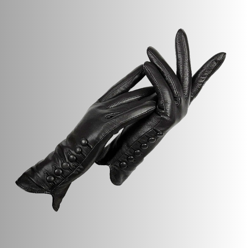 Guanti in Pelle d'Agnellino con Bottoni