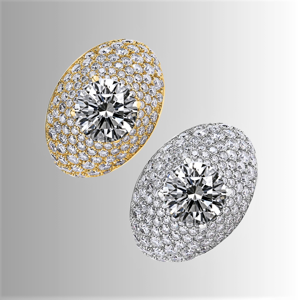 Fascione Bombato con Moissanite D Color VVS1 da ct 3,00