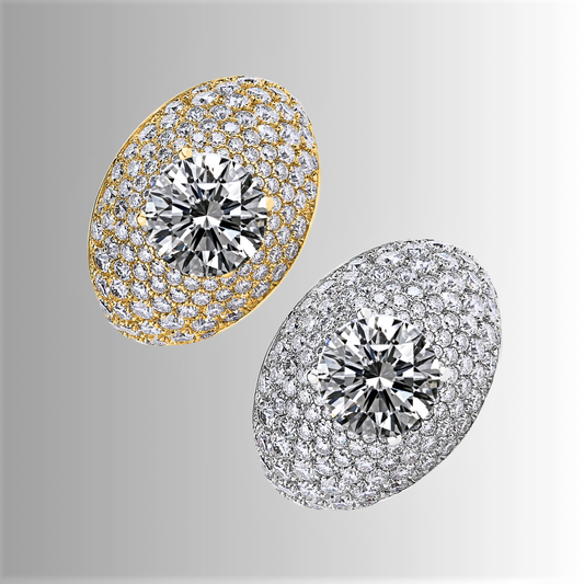 Fascione Bombato con Moissanite D Color VVS1 da ct 3,00
