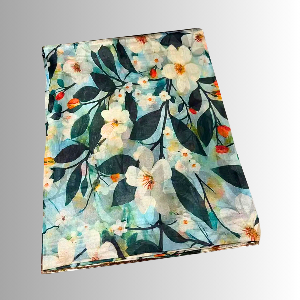 Foulard in Seta di Gelso con Stampe Floreali