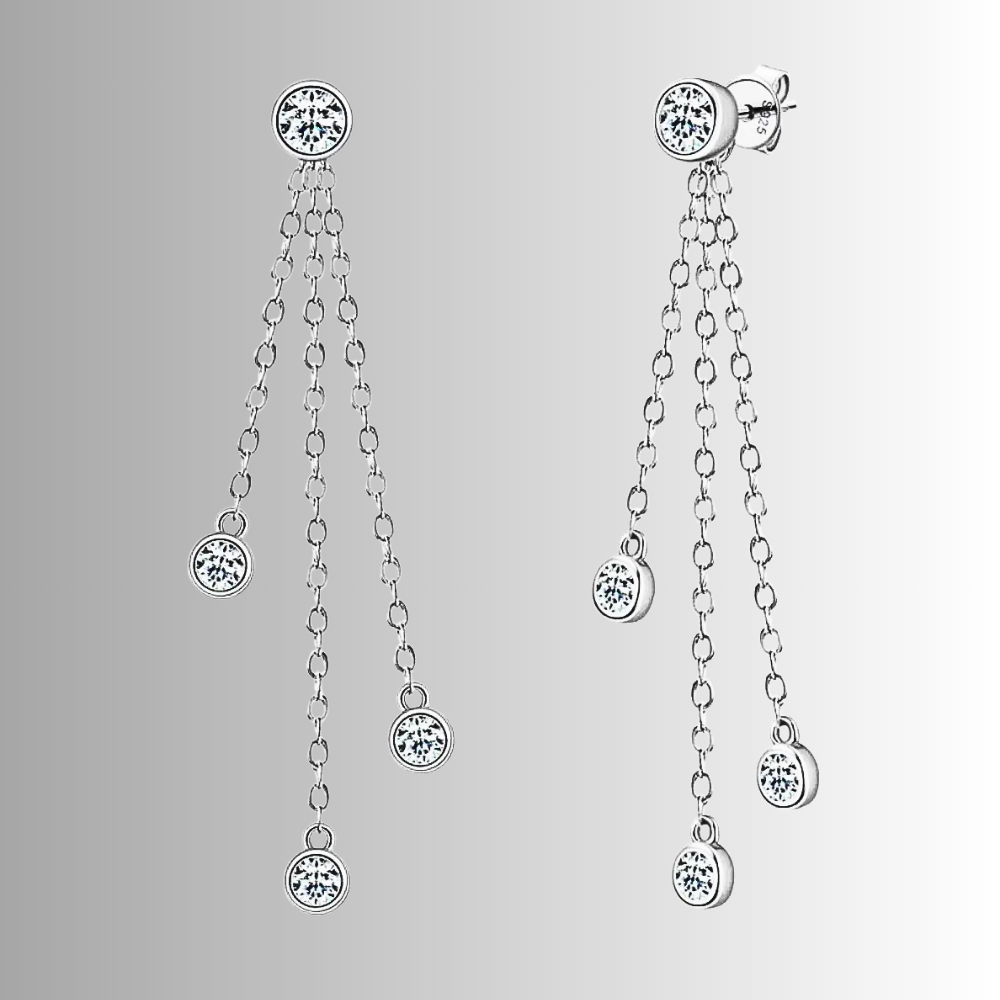 Orecchini a Catenelle con Moissaniti