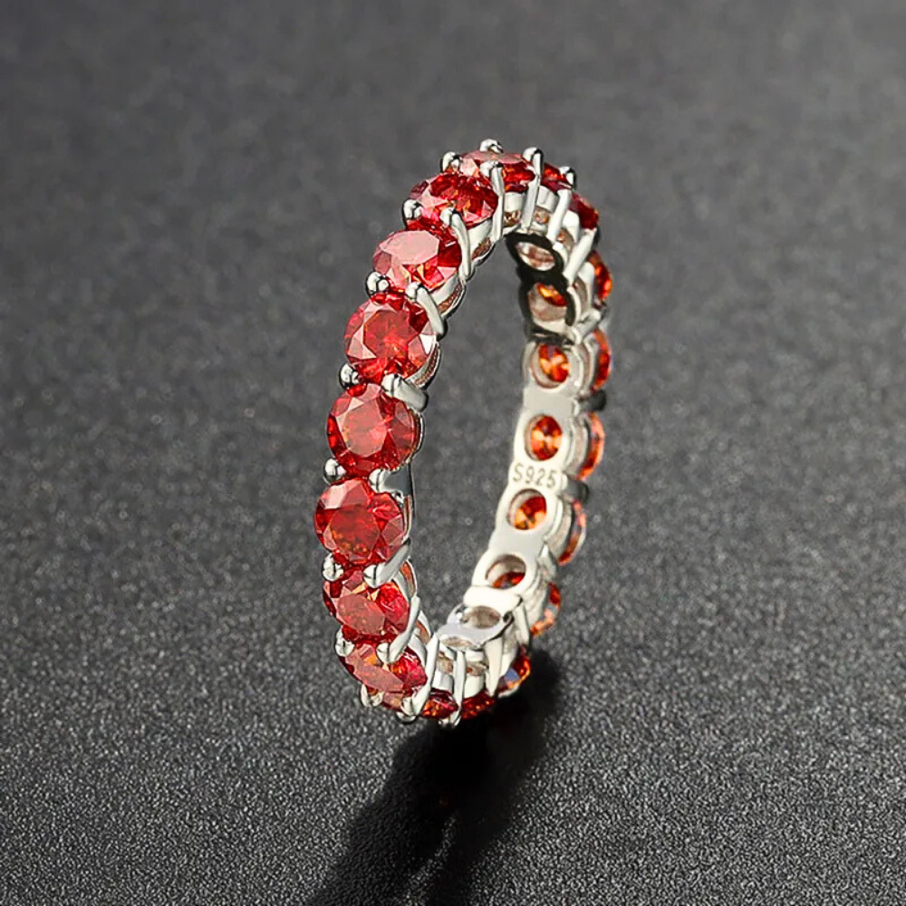 Mini Collezione di Eternity con Moissaniti Colorate