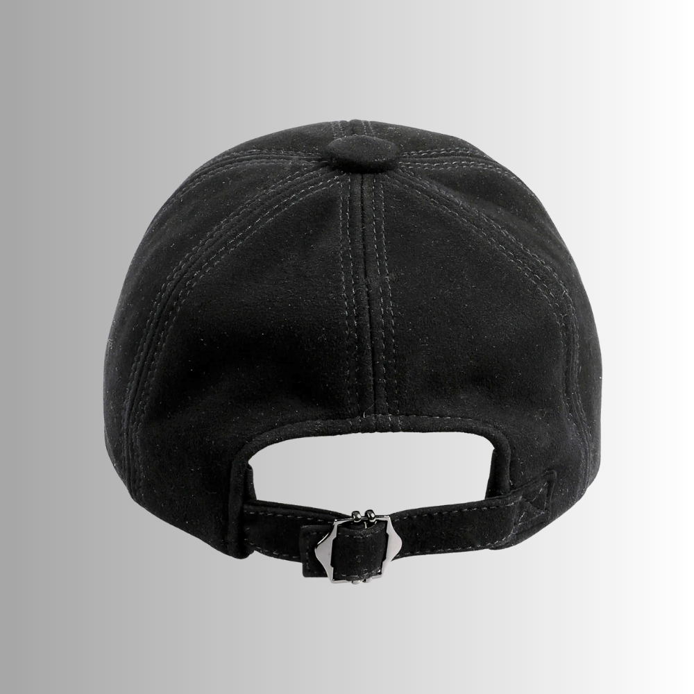 Cappello da Baseball in Pelle d'Agnello Scamosciata
