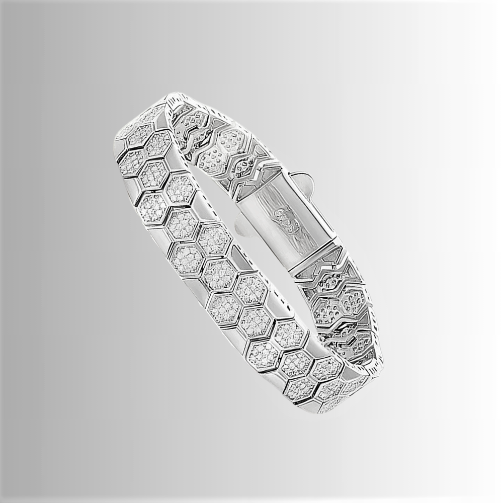 Bracciale a Nido d'Ape con Moissaniti