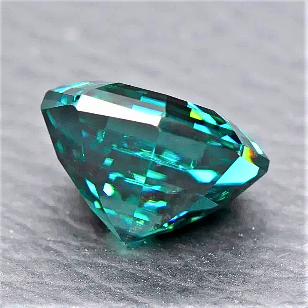 Moissanite Verde Smeraldo Taglio Ottagonale Certificata