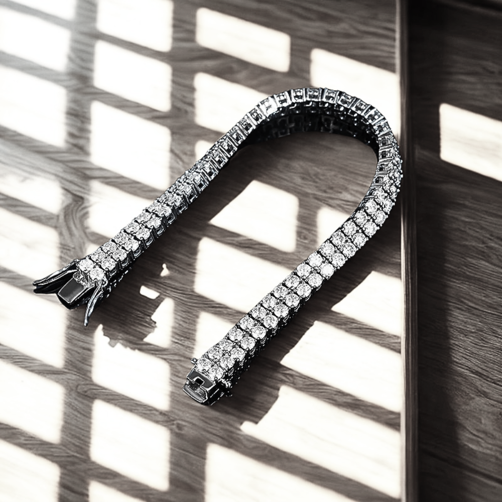 Bracciale a 2 File di Moissaniti