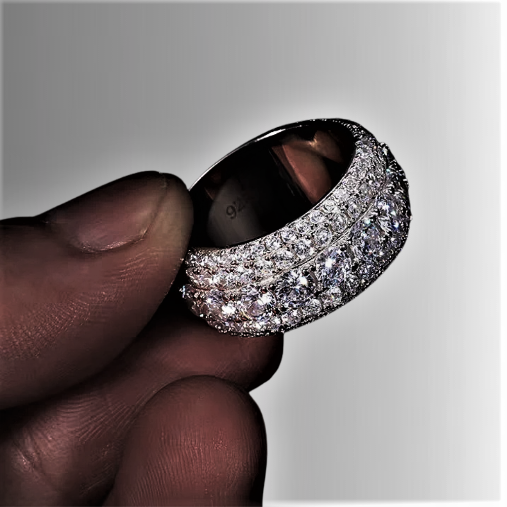 Fascione Bombato con Moissanite D Color Certificata