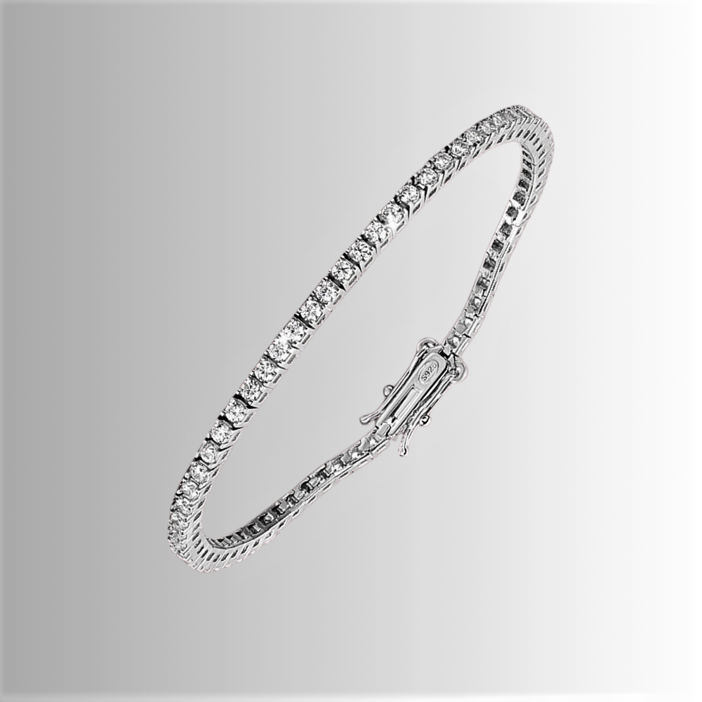 Bracciale Tennis a Griffes con Moissaniti D Color da mm 2.00
