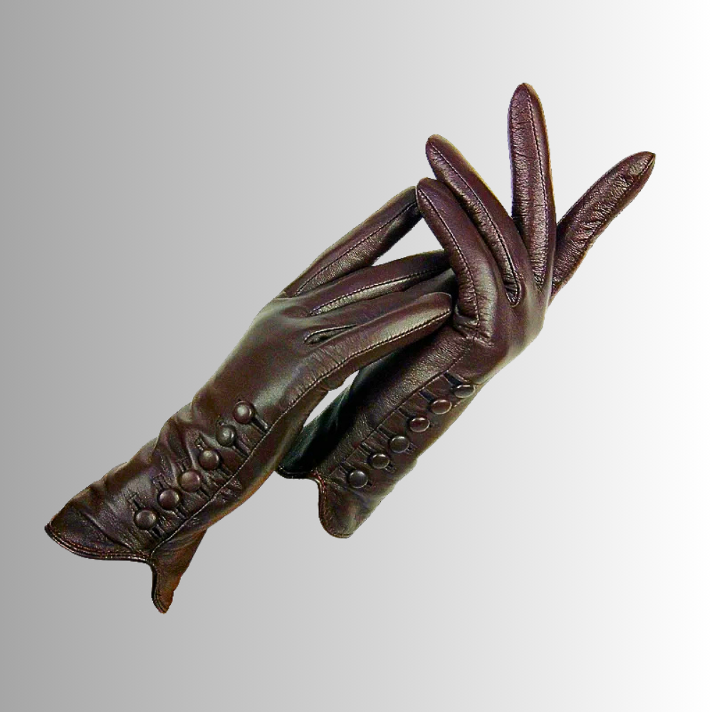 Guanti in Pelle d'Agnellino con Bottoni