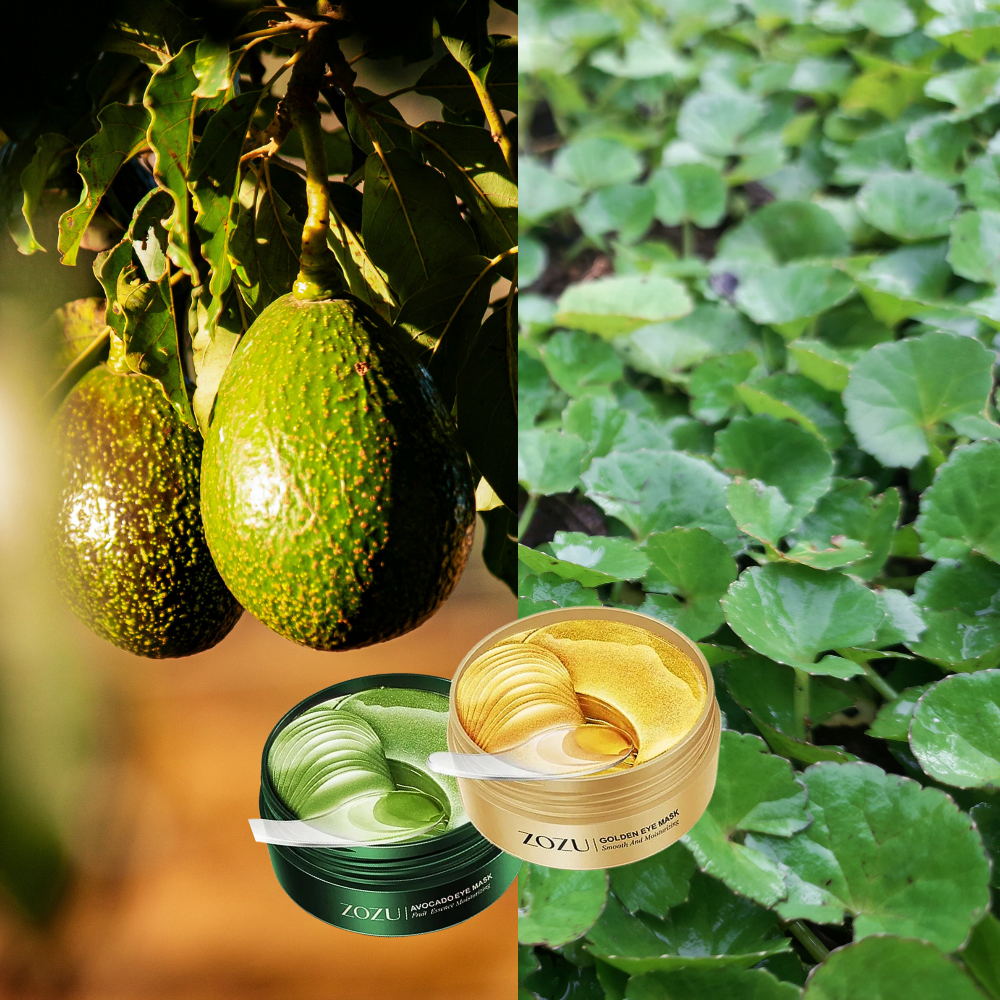 Maschere per Occhi alla Centella con Estratto di Avocado o Oro Puro