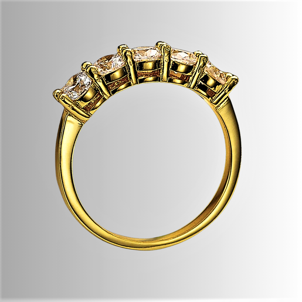 Anillo de bodas de 5 piedras: un clásico de elegancia y refinamiento 