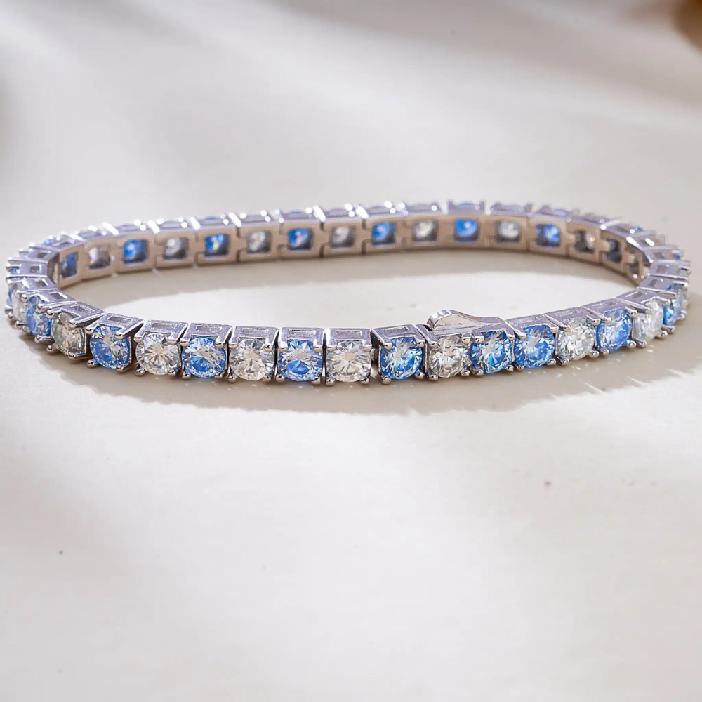 Collezione di Bracciali Tennis con Moissaniti in Vari Colori