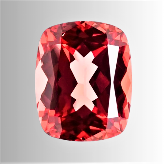 Zaffiro Padparadscha Lab Grown Taglio Cuscino Allungato