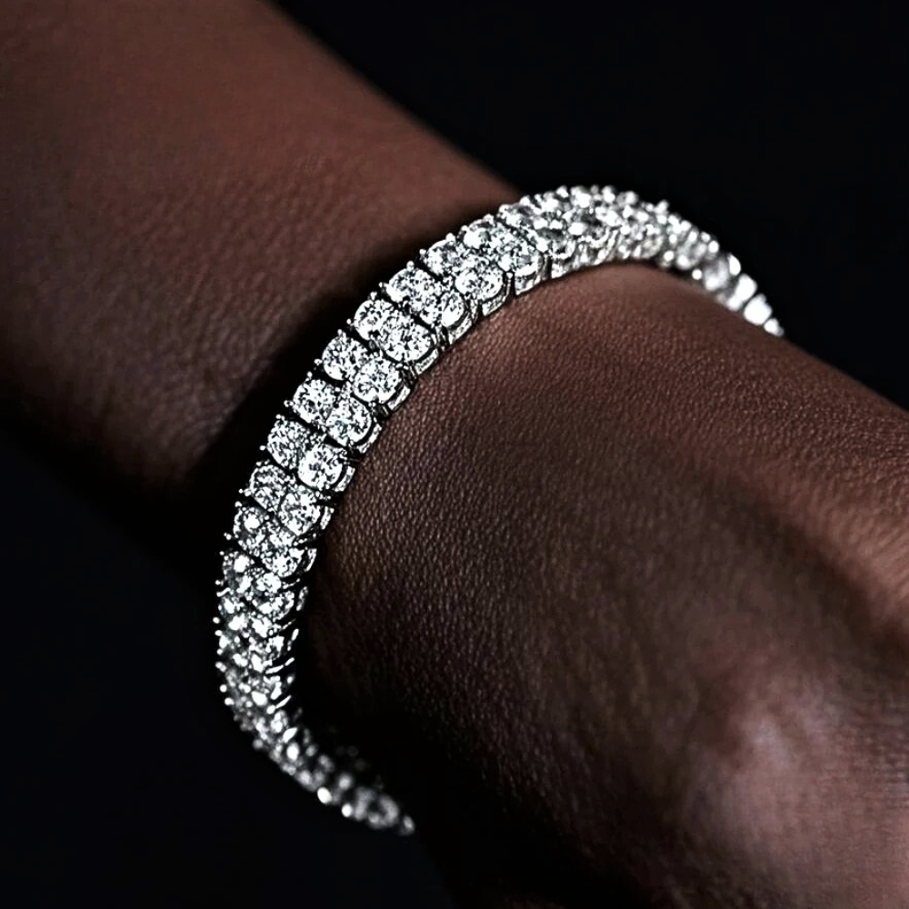 Bracciale a 2 File di Moissaniti