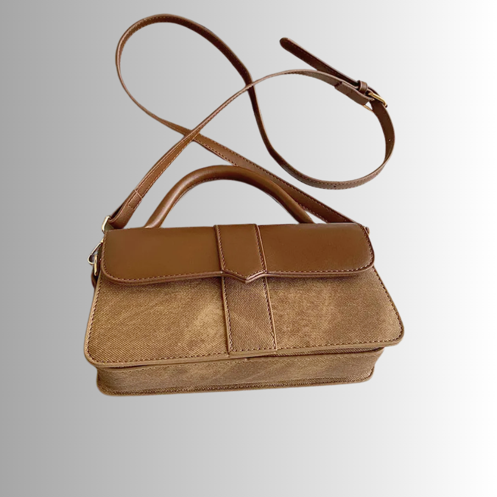 Mini Borsa a Due Tonalità in Similpelle