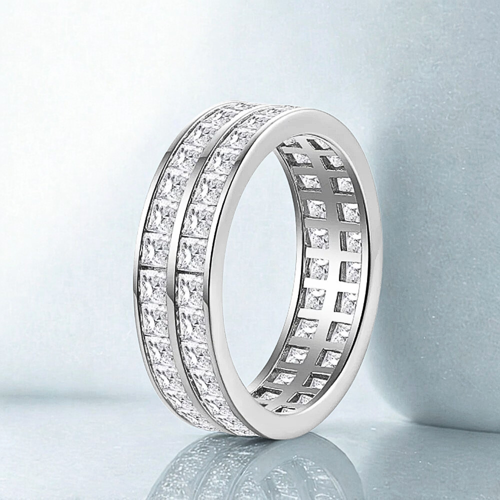 Mini Collezione di Fedine con Moissaniti Taglio Princess