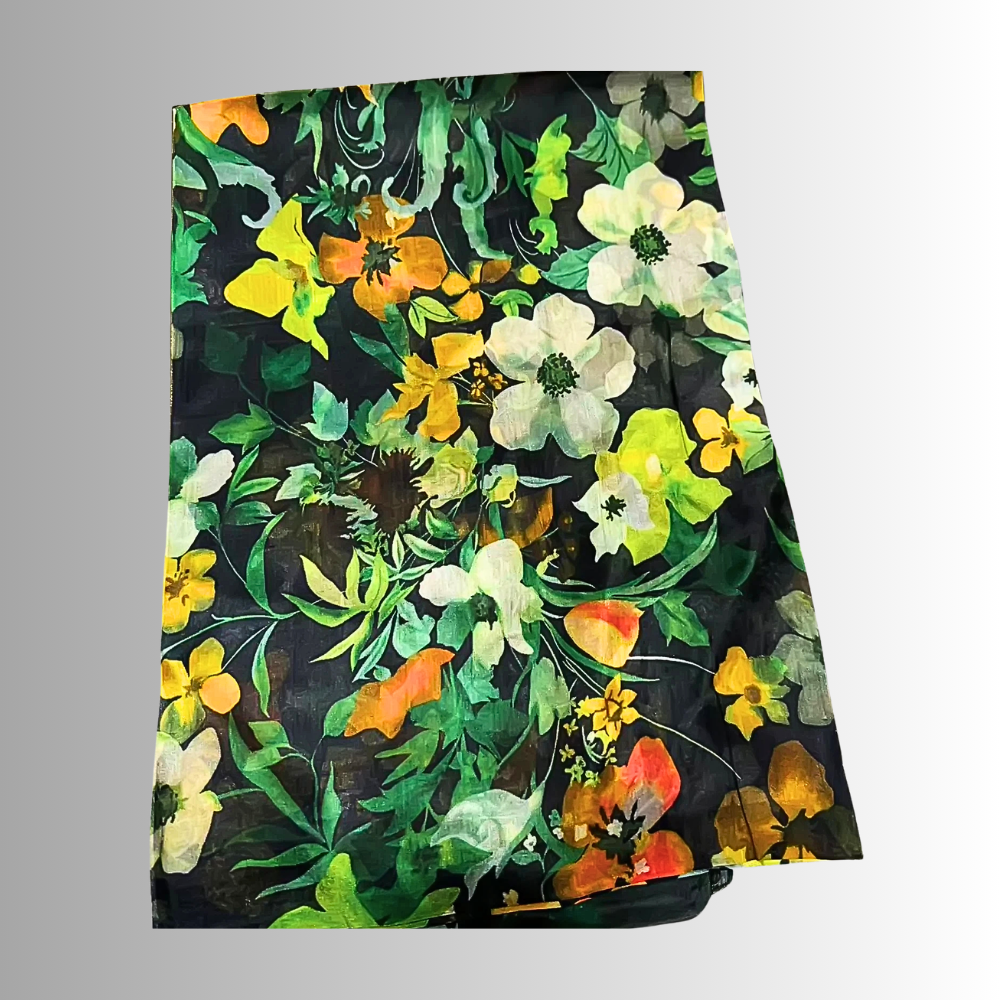Foulard in Seta di Gelso con Stampe Floreali