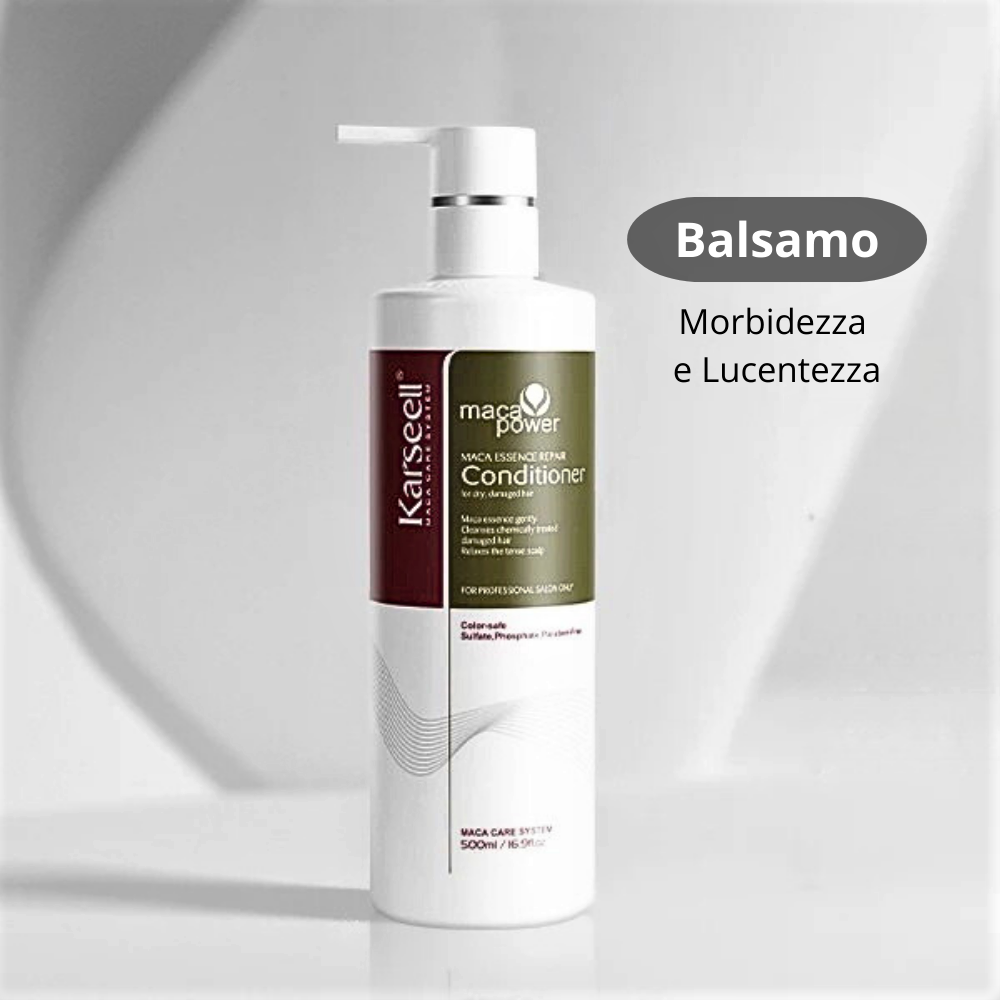 Set Shampoo-Balsamo Medicale/Farmaceutico con Oli Vegetali e Collagene