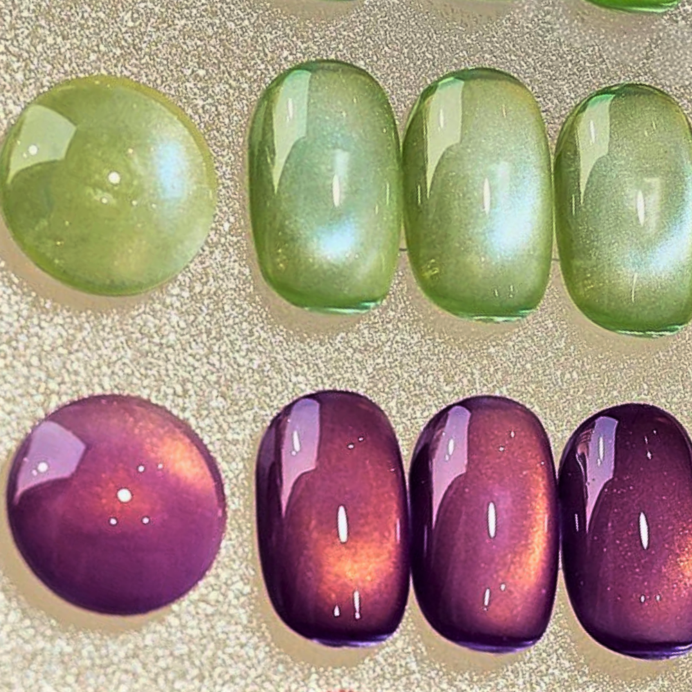 Smalti Gel Glitterati ad Effetto Olografico "Occhio di Gatto"