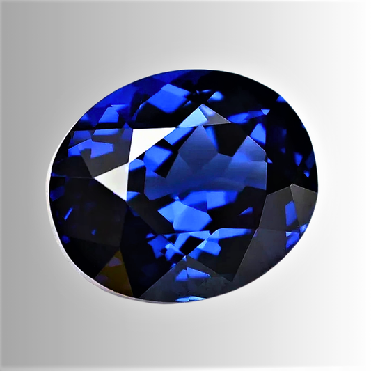 Zaffiro Royal Blue Lab Grown Taglio Ovale Certificato