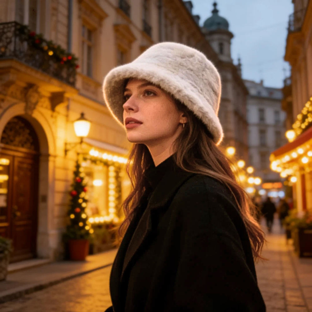 Cappello in Pelliccia Sintetica