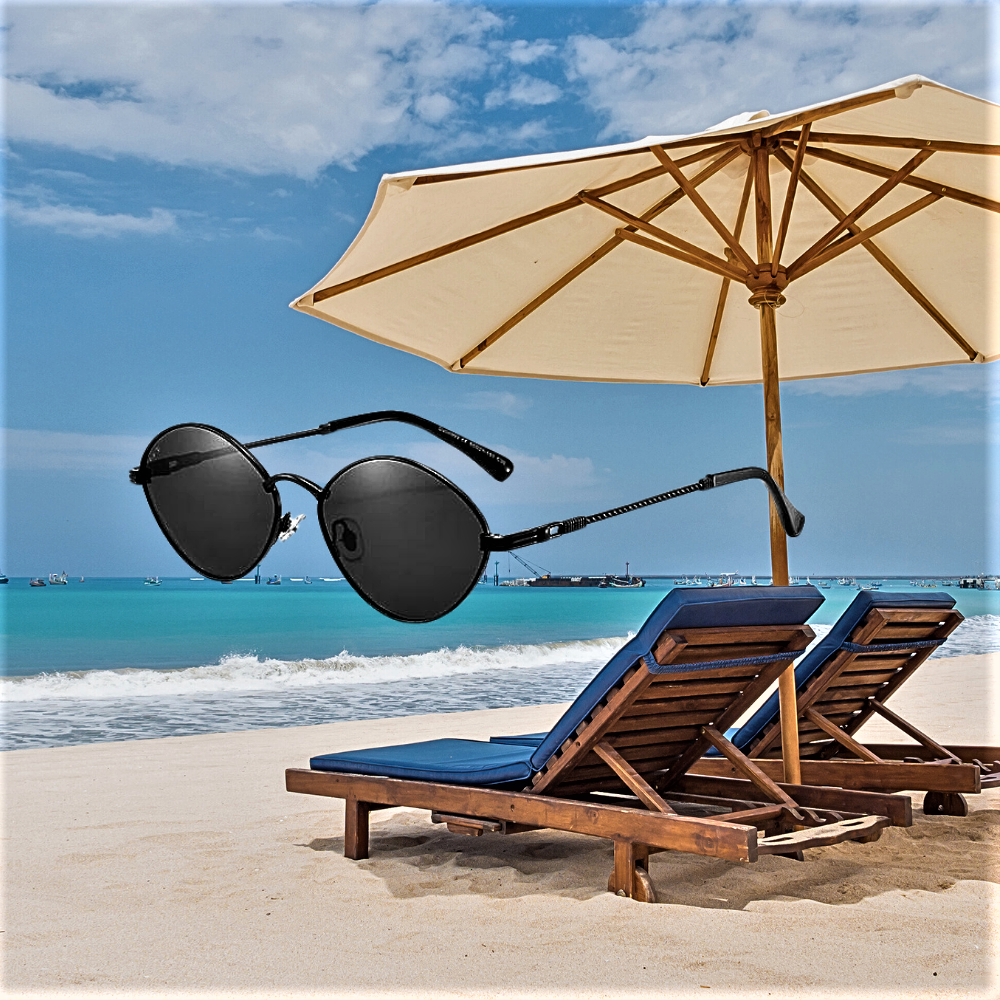 Gafas de sol GCV de aleación de titanio ovaladas: elegancia atemporal
