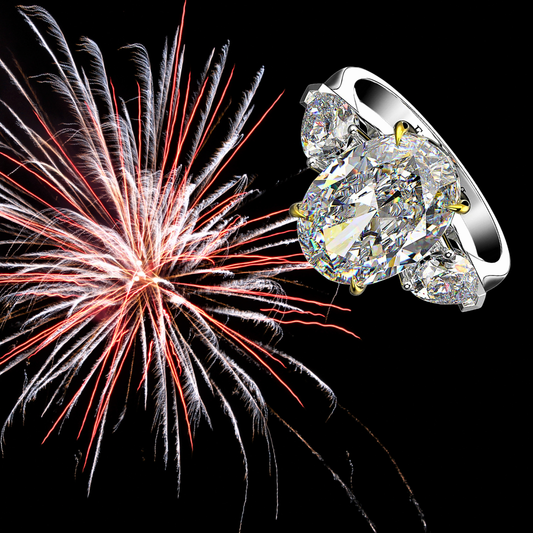 Trilogy con Pietre Ovali e due Gocce Una Splendida Fonte di Luce per Esaltare la Tua Classe