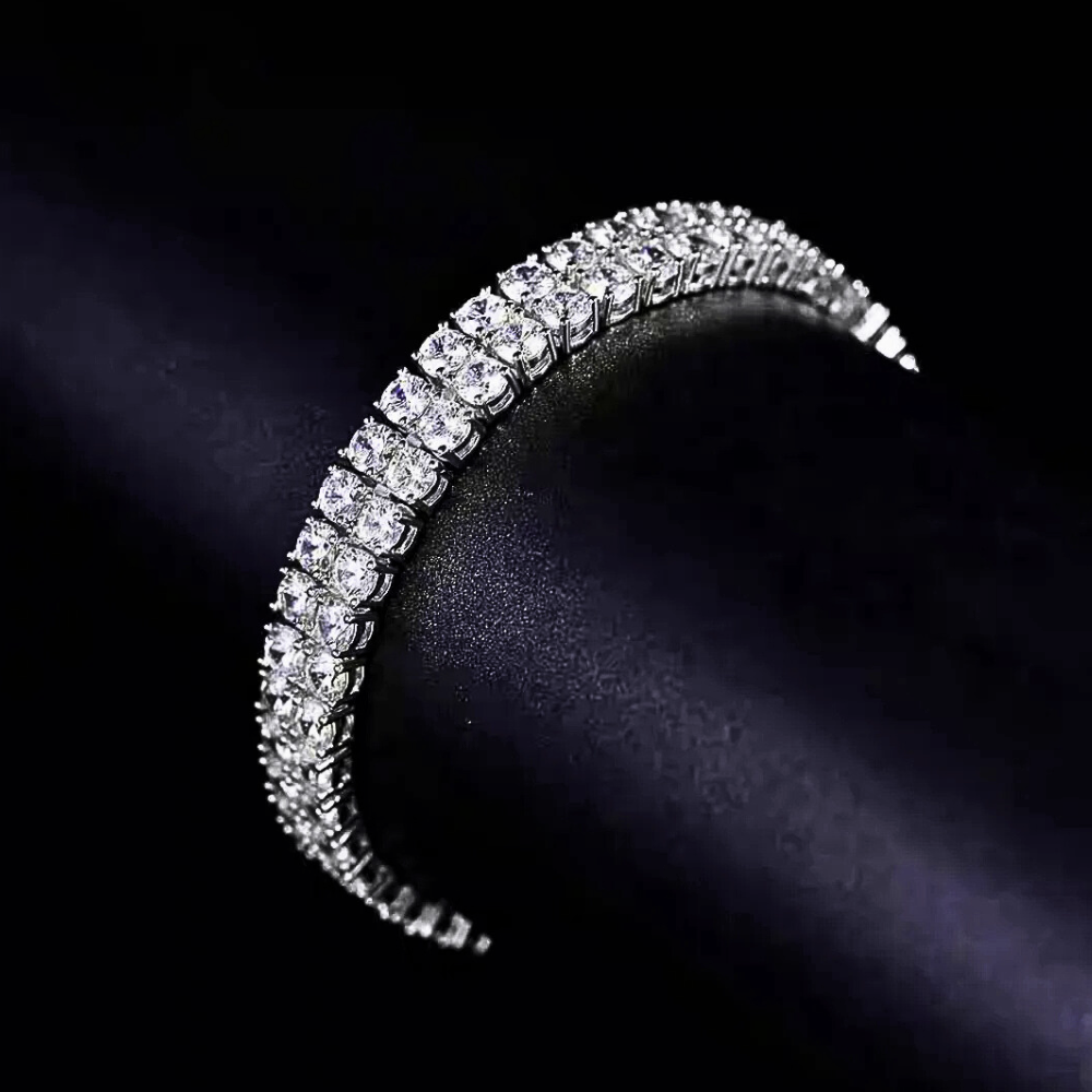 Bracciale a 2 File di Moissaniti