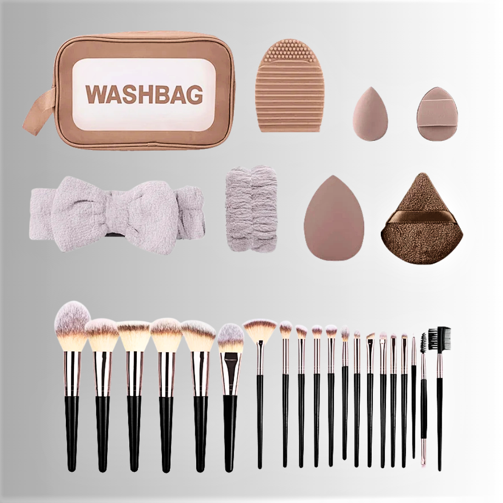 Set Professionale Completo di Pennelli per Make up con Accessori