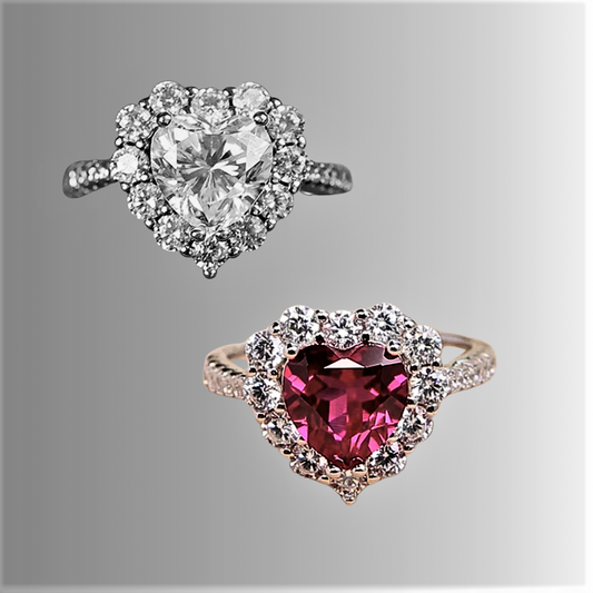 Anello “Cuore Illuminato” con Moissanite centrale Taglio Cuore Certificata di ct 2.00