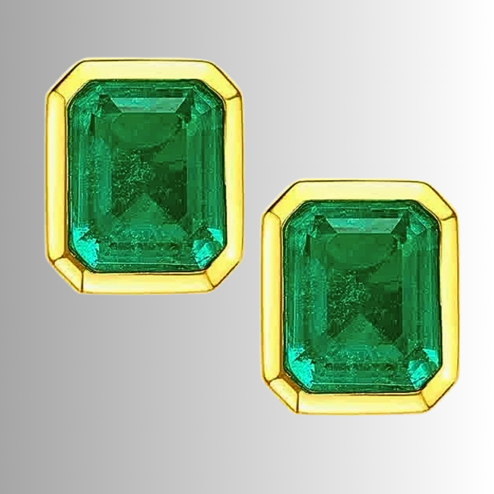 Parure Anello, orecchini e collana con Smeraldi Coltivati